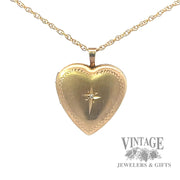 Diamond 14k gold heart locket