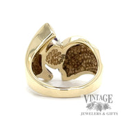 Amethyst 14k gold contemporary ring bottom