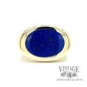 Lapis 14k gold signet ring