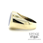 Lapis 14k gold signet ring side1