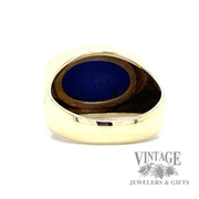 Lapis 14k gold signet ring bottom