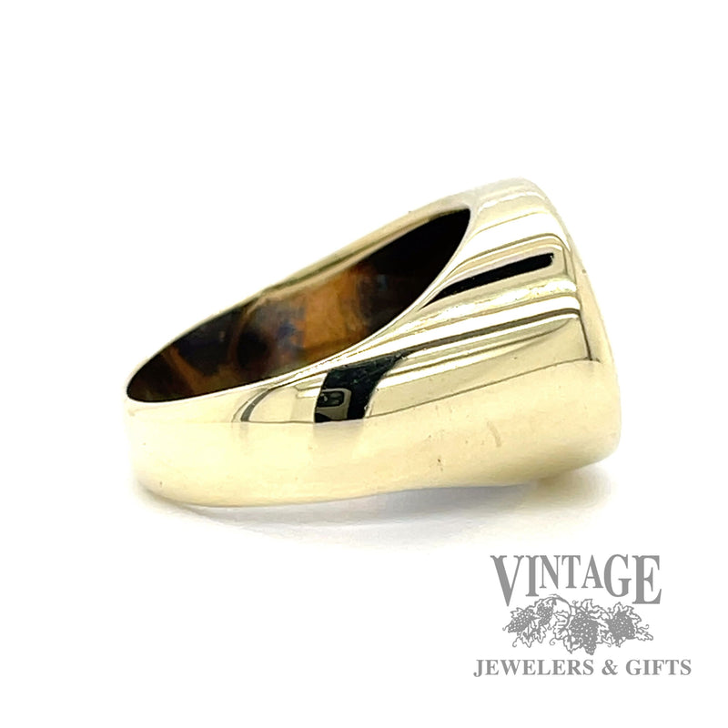 Lapis 14k gold signet ring side2