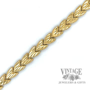 7.25" heart link 14k gold bracelet