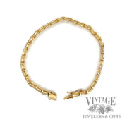 7.25" heart link 14k gold bracelet full side