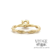 1.12ctw diamond twist band 14k gold ring bottom