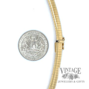 18" 5.9mm 14k gold omega necklace scale and clasp