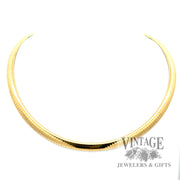 18" 6 mm 14k gold omega necklace