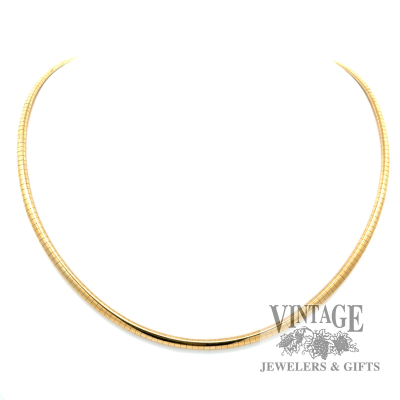 18" 3.1mm 14k gold omega necklace