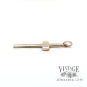 Polished 10k gold cross side