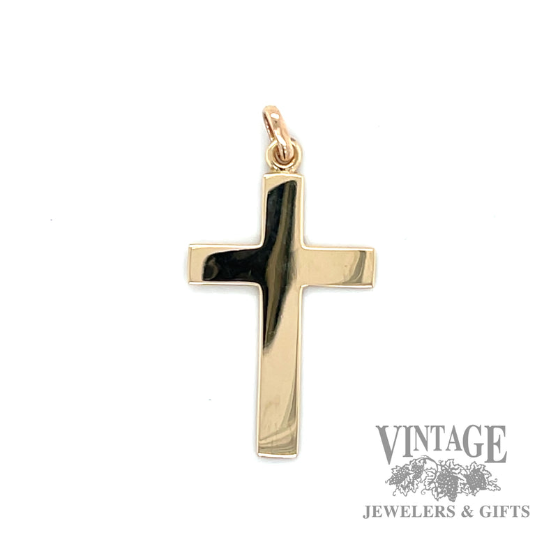 Polished 10k gold cross