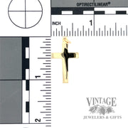 Polished 10k gold cross scale and back