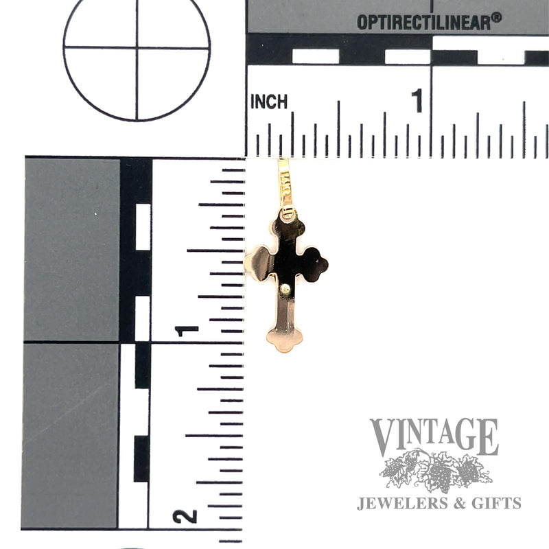 14k gold small crucifix back and scale