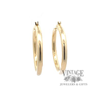 4 x 31 mm tube hoop 14k gold earrings back