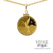 2021 Mexican Gold coin in pendant bezel