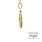 2021 Mexican Gold coin in pendant bezel side