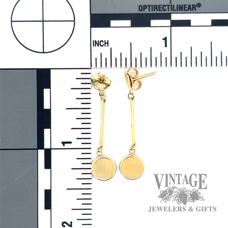 Jadeite 14k gold drop earrings scale