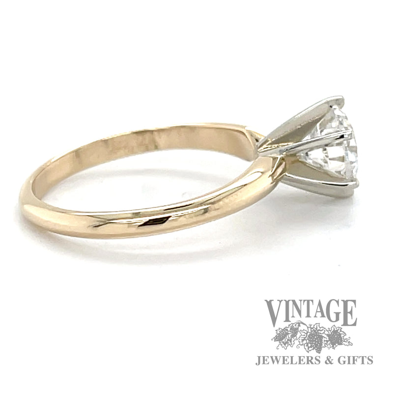 .93 carat natural diamond 14k gold solitaire ring