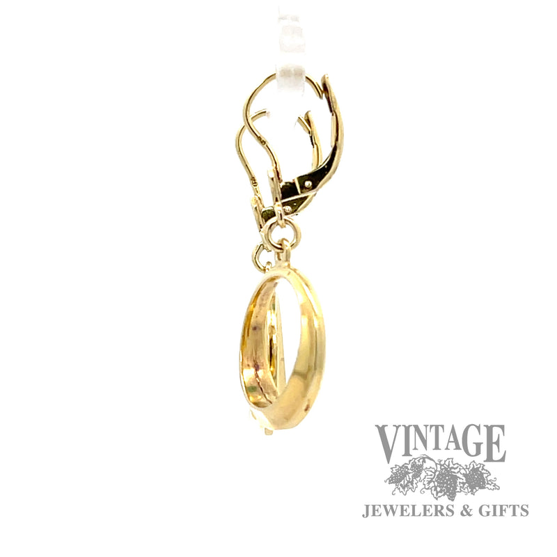 Circlet 14k gold drop earrings