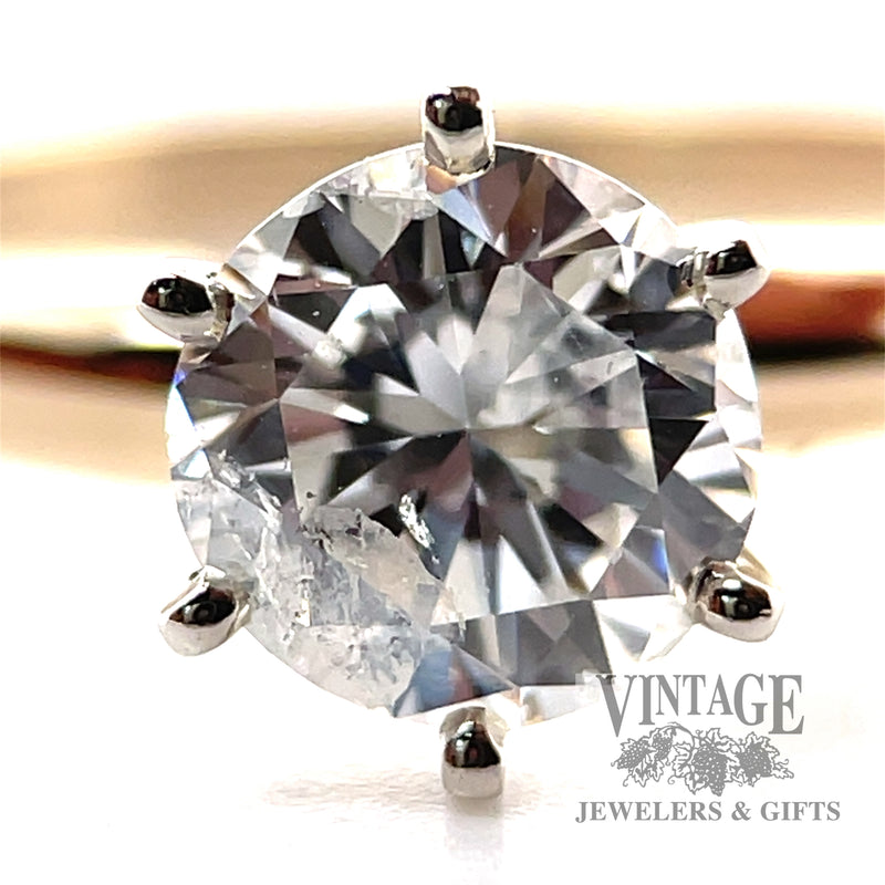 .93 carat natural diamond 14k gold solitaire ring