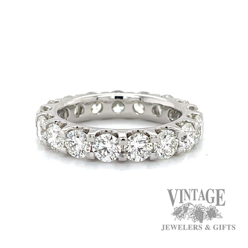 4.25 CTW natural diamond platinum eternity ring