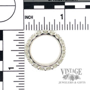 4.25 CTW natural diamond platinum eternity ring scale