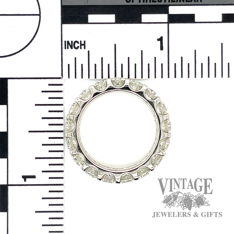 4.25 CTW natural diamond platinum eternity ring scale