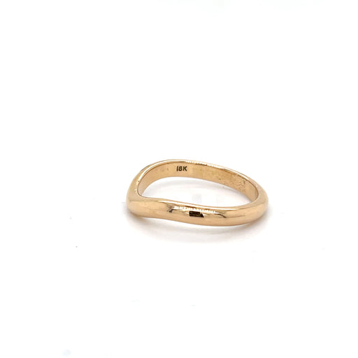 18k rose gold curved band side1