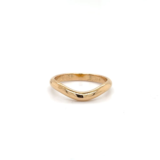 18k rose gold curved band 