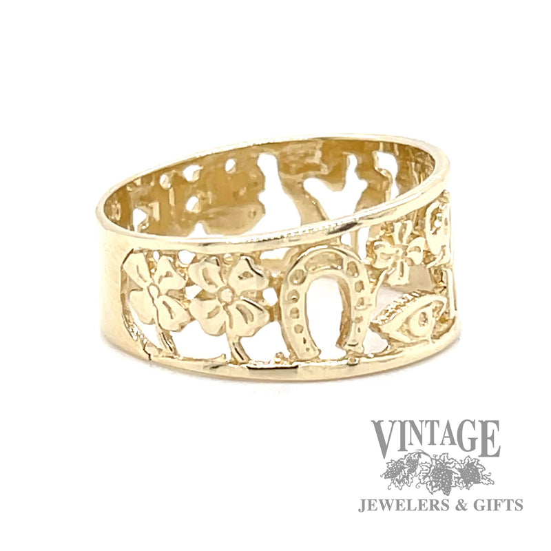 Lucky 14k gold ring side2