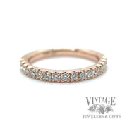 Diamond 14k rose gold ring stacker