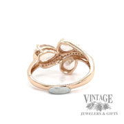 Morganite and diamond 10k rose gold ring bottom