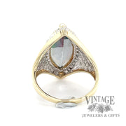 Mystic topaz and diamond 10k gold ring bottom