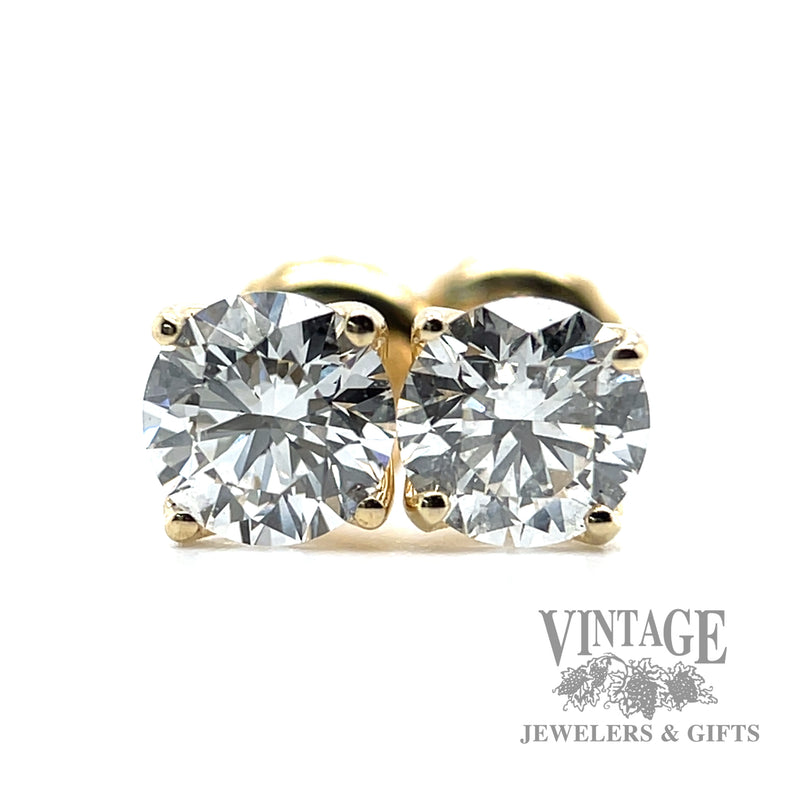 1.18 CTW lab created diamond 14k stud earrings