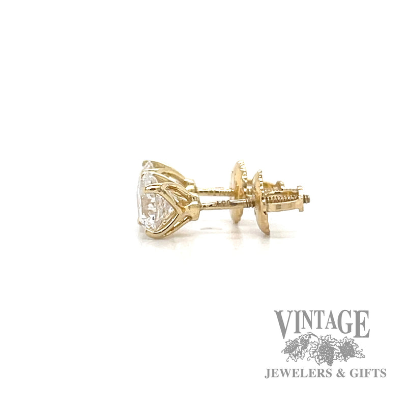 1.18 CTW lab created diamond 14k stud earrings