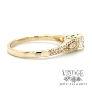 0.86 ctw natural diamond 14k gold engagement ring side2