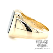 Blood stone antique 9k gold signet ring side 2