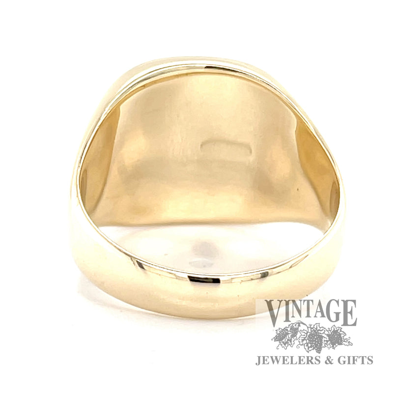 Blood stone antique 9k gold signet ring
