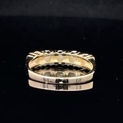 Opal 14k gold stacker ring bottom