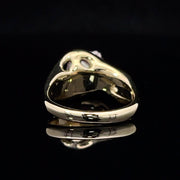 Freshwater pearl 14k gold freeform ring bottom