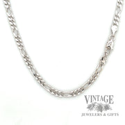 22" 14kw solid gold 3.75 mm figaro chain necklace