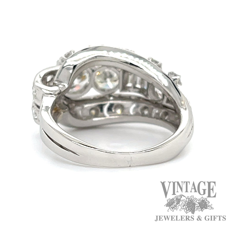 Antique art deco 2.4 CTW natural diamond and platinum ring.