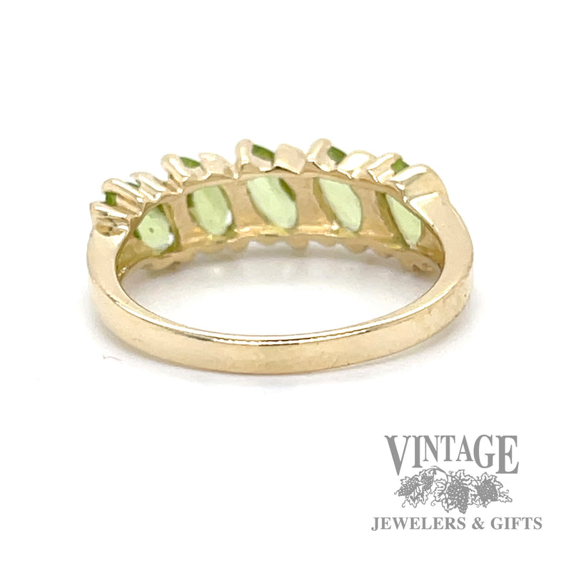 Peridot and 10k gold ring bottom