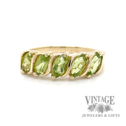Peridot and 10k gold ring