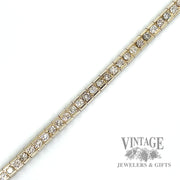 Channel set diamond line 14k gold bracelet