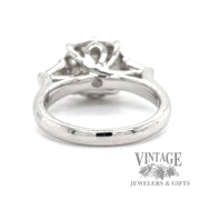 Platinum and natural diamond cluster ring bottom
