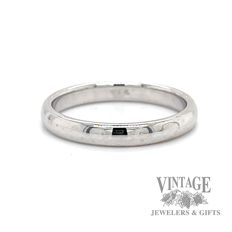 Half round 3mm 14kw gold ring band