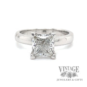 2.28 carat princess cut lab diamond 14kw gold solitaire ring