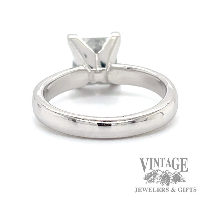 2.28 carat princess cut lab diamond 14kw gold solitaire ring bottom