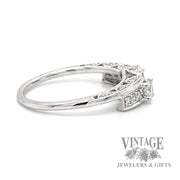 Natural diamond 14k white gold solitaire ring enhancer side2