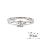 .30 carat round natural diamond 14kw gold solitaire ring